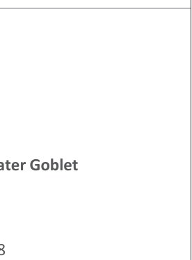 Banquet Water Goblet