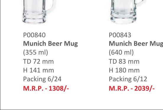 Munich Beer Mug (355ml)