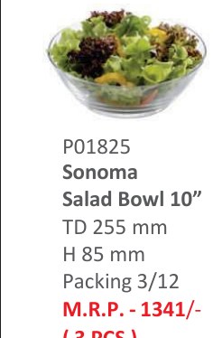 Sonoma Salad Bowl 10" (3 pcs)
