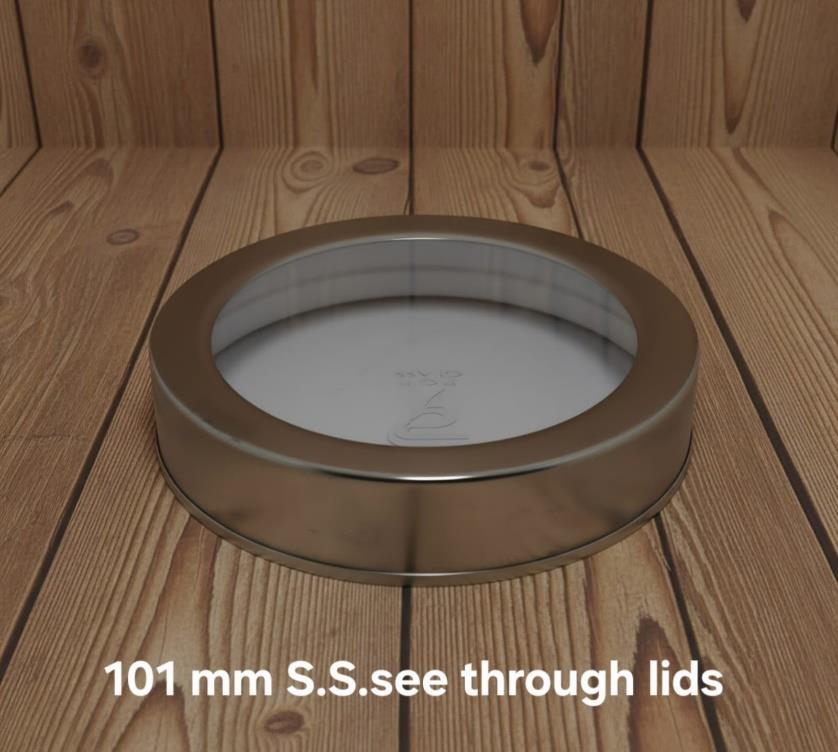 101 mm Stainless Steel See-Through Lid