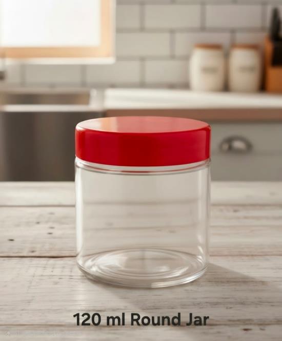 120 ml Round Jar — Plastic Lid