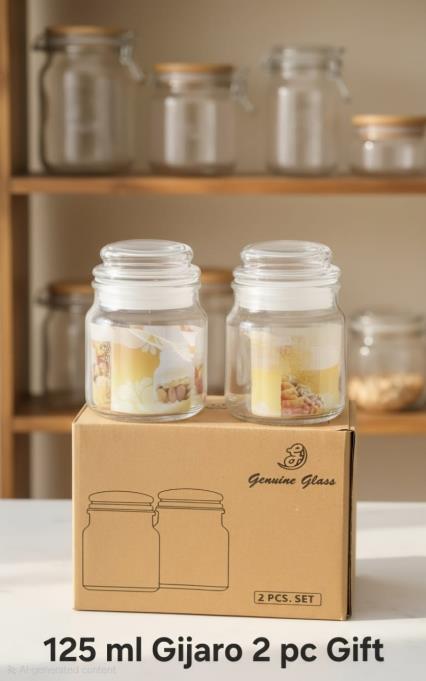 125 ml Gijaro Jar — 2 pc Gift Set (Glass Lid)