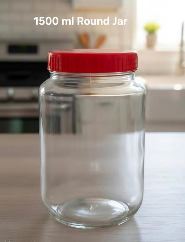 1500 ml Round Jar — Plastic Cap
