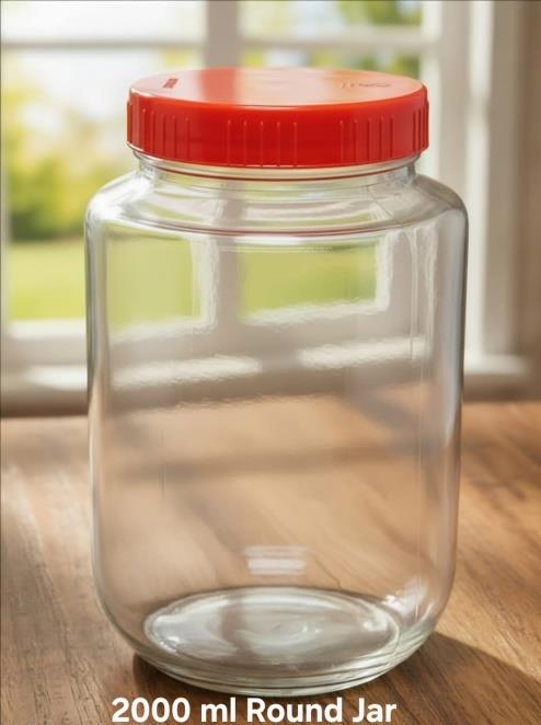 2000 ml Round Jar — Plastic Lid