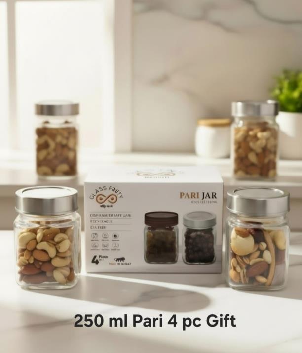 250 ml Pari Jar — 4 pc Gift Set (S.S. Lid)