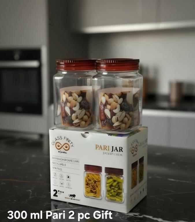 300 ml Pari Jar — 2 pc Gift Set (Amber PET Cap)