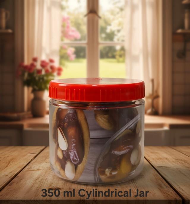 350 ml Cylindrical Jar — Plastic Lid