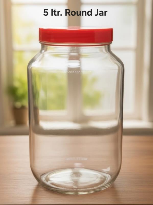 5 Litre Round Jar — Plastic Lid