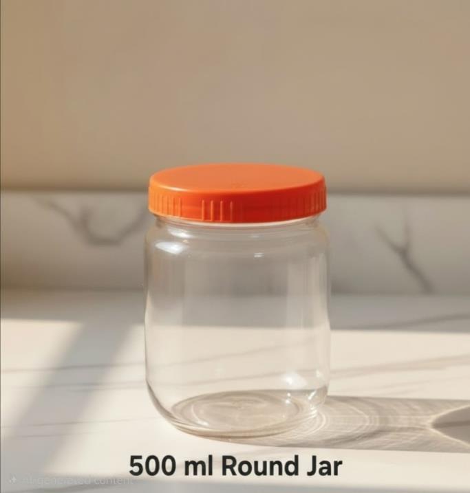 500 ml Round Jar — Plastic Lid