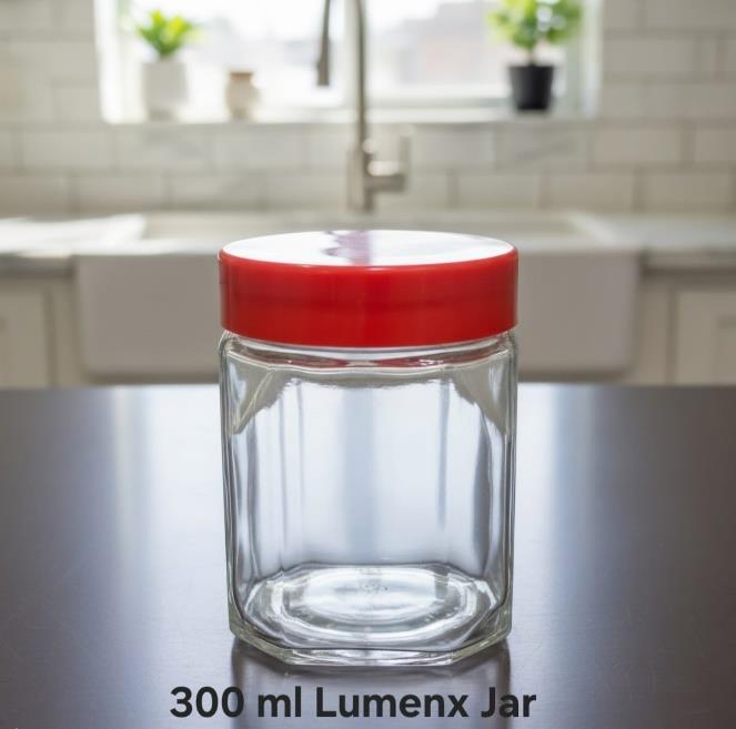 500 ml Square Jar — Plastic Lid