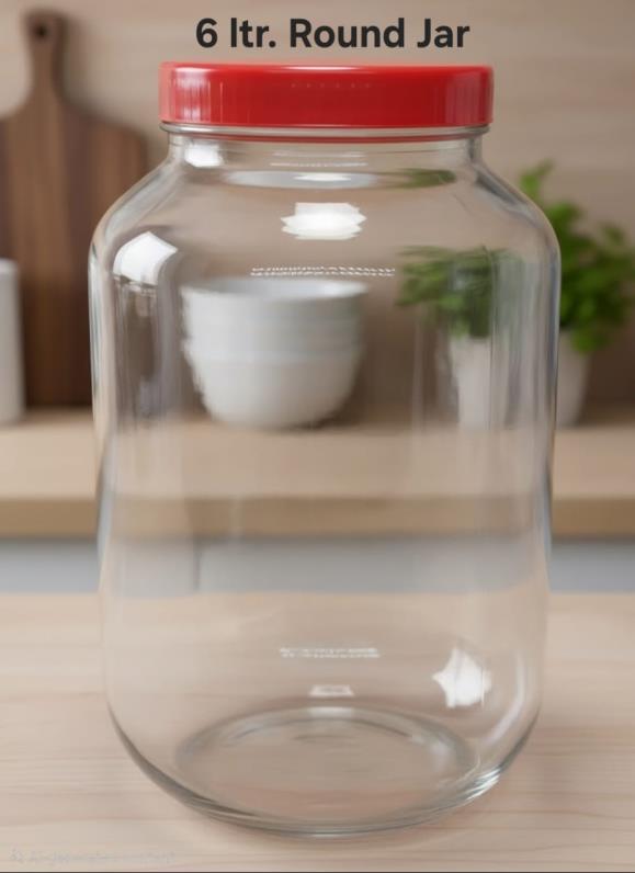 6 Litre Round Jar — Plastic Lid