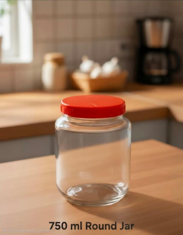 750 ml Round Jar — Plastic Lid