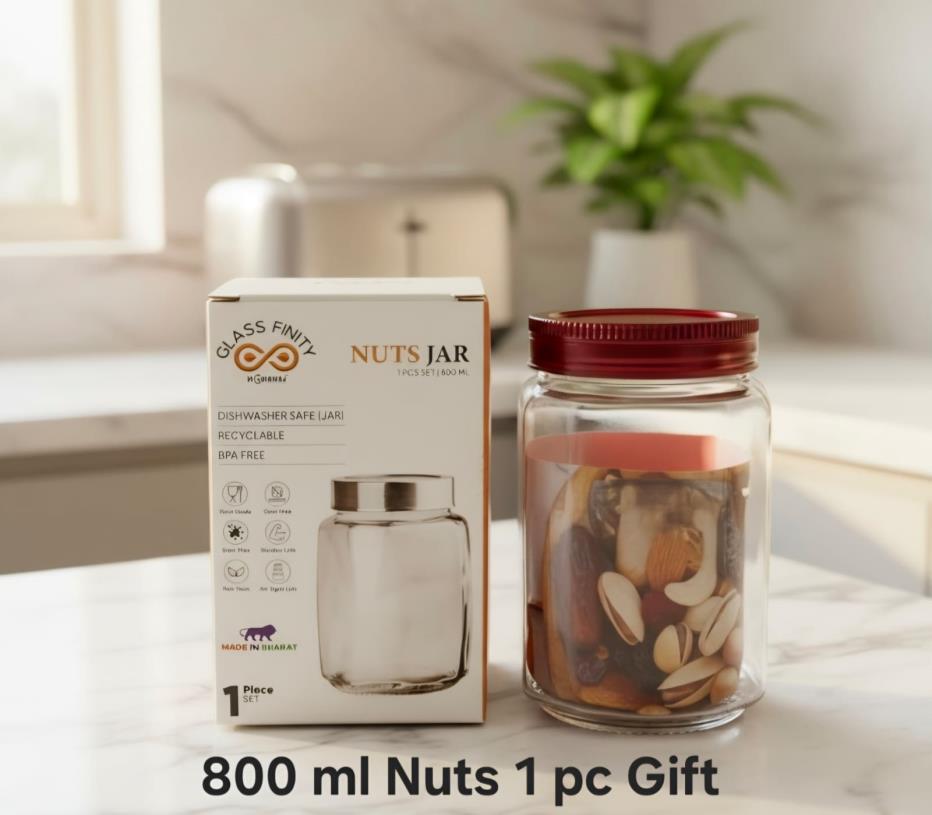 800 ml Nuts Jar — 1 pc Gift (ABS Cap)