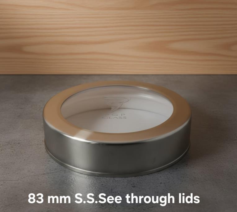 83 mm Stainless Steel See-Through Lid