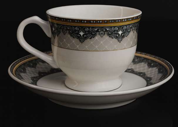 Cup & Saucer — Georgian (Transfer)