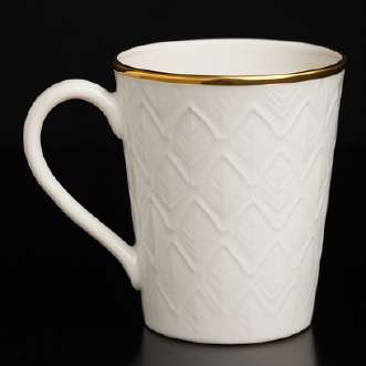 Gold Series Mini Milk Mug — Leaf (Heavy Gold)