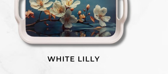 Handle Trays (Gloss) — White Lilly